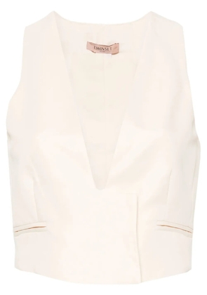 TWINSET slub-texture waistcoat - Neutrals