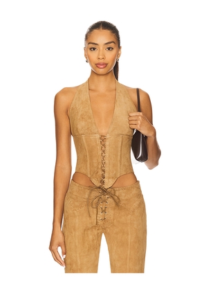 Miaou Bustier Top in Tan. Size M. Also in S.