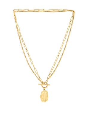 Lovers and Friends Lane Necklace in Metallic Gold.