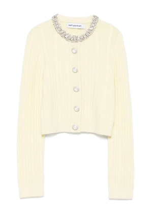 Self-Portrait button-up cardigan - Yellow