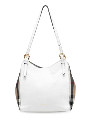 Burberry Pre-Owned 2000-2017 Small Leather and House Check Canvas Canterbury tote bag - Brown