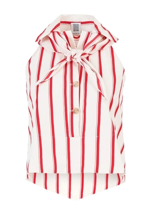 Rosie Assoulin Kerchief striped top - White