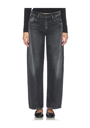 Moussy Vintage Largo Remake Wide Tapered Jeans in Black. Size 23. Also in 24, 25, 27, 28, 29, 30.