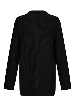 LIU JO mock-neck ribbed sweater - Black