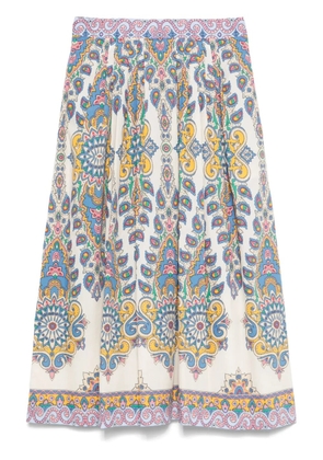 ETRO paisley midi skirt - Neutrals
