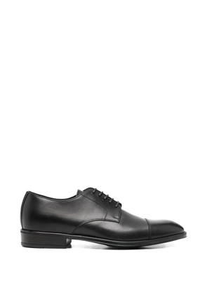 Canali cap-toe lace-up Derby shoes - Black