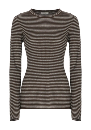 Brunello Cucinelli striped knitwear - Brown