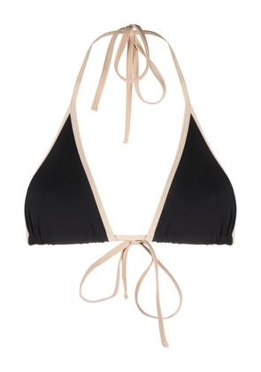 TOTEME Stripe Tie bikini top - Black