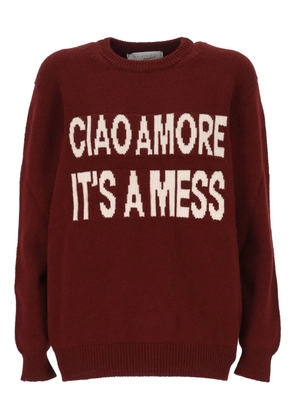 Giada Benincasa Ciao Amore jacquard-intarsia sweater - Red