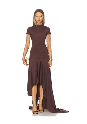 Maygel Coronel Cardozo Dress in Brown.
