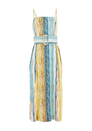 Rosie Assoulin Artichoke striped belted midi dress - Yellow