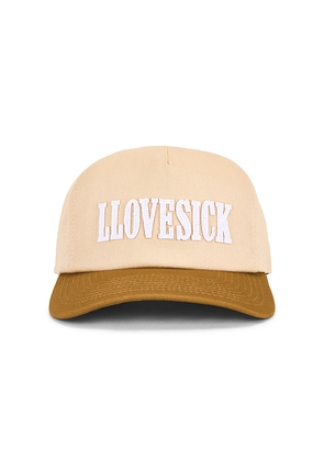 LLOVESICK Stitched Franchise Cap in Brown.