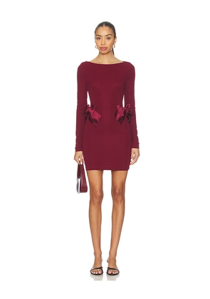 L'Academie by Marianna Dinara Mini Dress in Burgundy. Size L. Also in M, S, XL, XS, XXS.