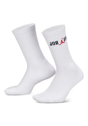 Jordan logo-detail socks - White