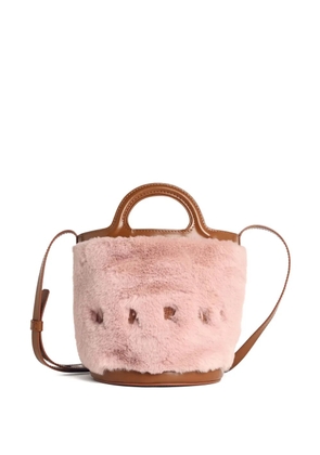 Marni micro Tropicalia embroidered-logo tote bag - Pink