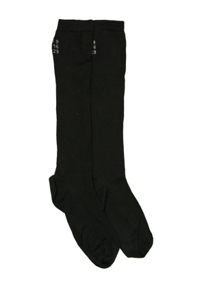 MM6 Maison Margiela Numeric logo ribbed socks - Black