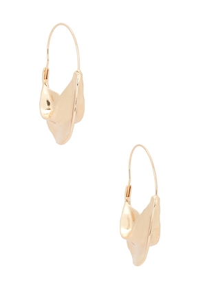 Lovers and Friends Amber Earrings in Metallic Gold.