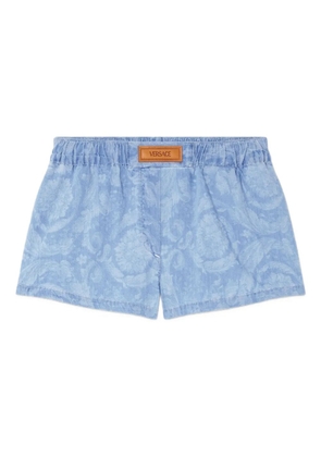 Versace Barocco jacquard chambray boxer shorts - Blue