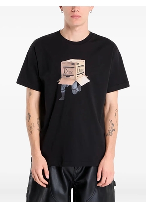 dime box-print T-shirt - Black