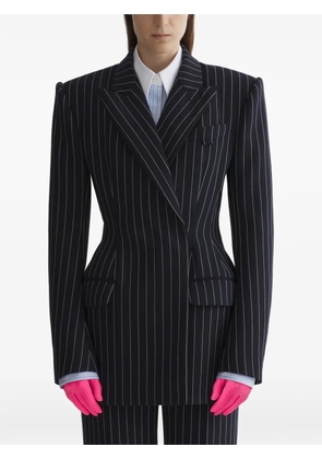Mugler pinstripe double-breasted jacket - Black