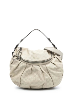 Gucci Pre-Owned 2016-2025 Guccissima Icon Bit satchel - White