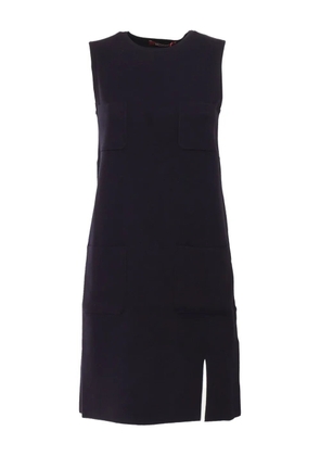 Max Mara slit-detail mini dress - Blue
