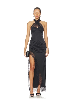 MAJORELLE Dolores Gown in Black. Size L. Also in M, S, XL, XS, XXS.