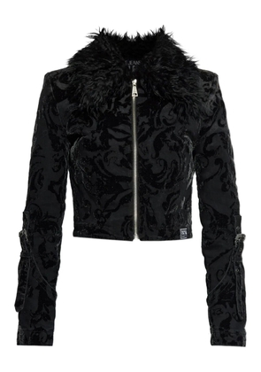 Versace Jeans Couture fur-collar jacket - Black