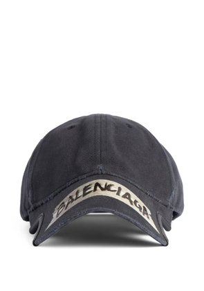 Balenciaga logo-lettering baseball cap - Black