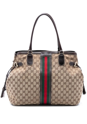 Gucci Pre-Owned 2016-2025 GG Canvas Web Tassel tote bag - Brown