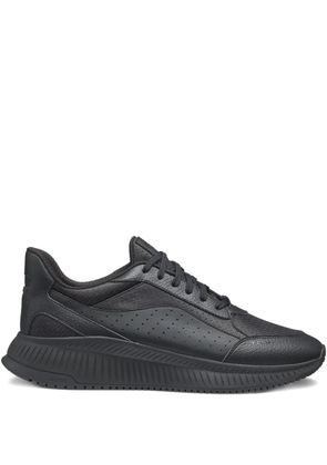 BOSS perforated panelled sneakers - Black