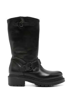Metisse buckle-strap boots - Black