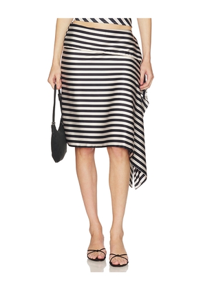 LIONESS Allure Midi Skirt in Cream. Size M. Also in S, XS, XXS.