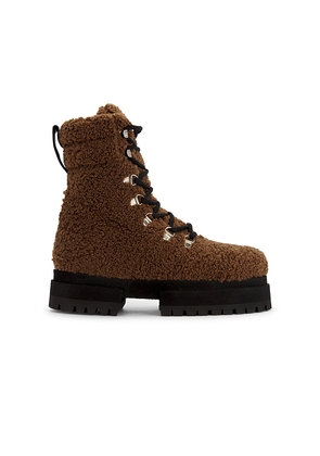 Maria Luca Acacia Teddy Hiking Boot in Brown. Size 36. Also in 38, 39, 40.