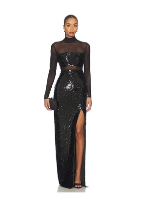 LIKELY Sequin Andie Gown in Black. Size 0. Also in 10, 4.