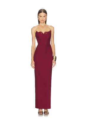 Michael Costello x REVOLVE Louisa Gown in Burgundy. Size L. Also in M, S.