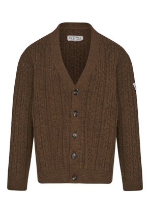 MM6 Maison Margiela ribbed V-neck cardigan - Brown