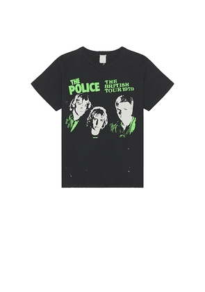 Madeworn The Police T-Shirt in Black. Size L. Also in S, M, XXL/2X.