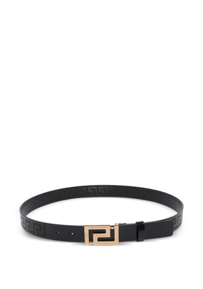 Versace Greca buckle leather belt - Black