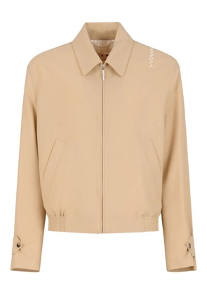 Marni logo-embroidered jacket - Yellow