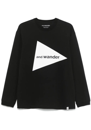 and Wander logo-print T-shirt - Black