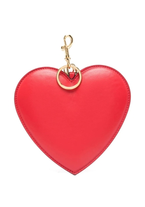 Moschino heart sheepskin keyring - Red