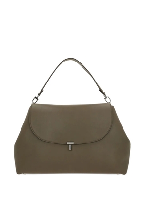 TOTEME flap leather shoulder bag - Green