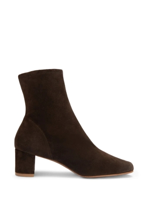 BY FAR Sofia Ristretto square-toe seam-detail boots - Brown