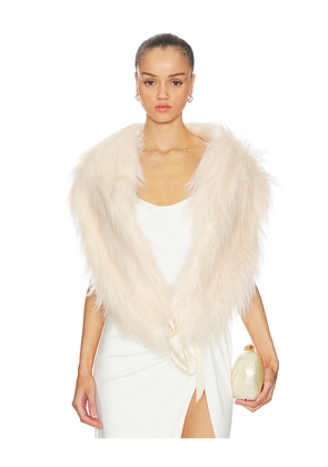 LoveShackFancy Charla Stole in Ivory.