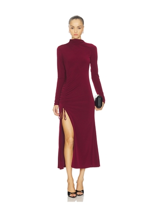 Katie May Sonnet Dress in Burgundy. Size L. Also in S, XL, XS, XXS.
