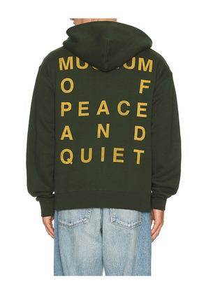 Museum of Peace and Quiet Castelli Zip-Up Hoodie in Green. Size L. Also in M, S, XS.