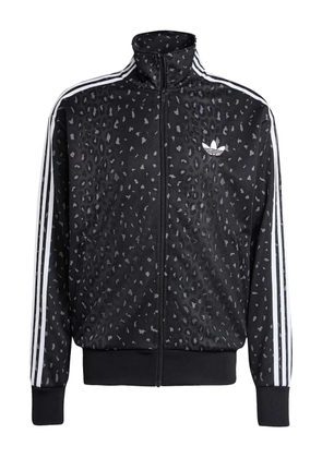 adidas leopard-print zip-up sweatshirt - Black