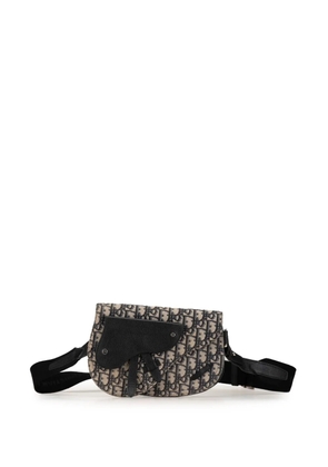 Christian Dior Pre-Owned 2019 Oblique Saddle Messenger Pouch crossbody bag - Black