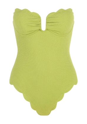 Marysia Lisbon scalloped-hem swimsuit - Green